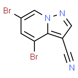 4,6-二溴吡唑并[1,5-A]吡啶-3-甲腈结构式