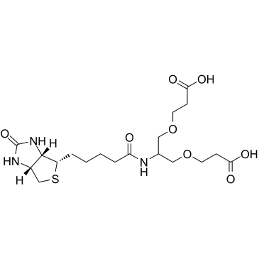 2-(Biotin-amido)-1,3-bis-(C1-PEG1-acid)结构式