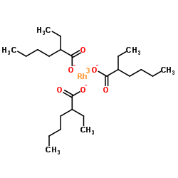 Rhodium(3+) tris(2-ethylhexanoate) Structure