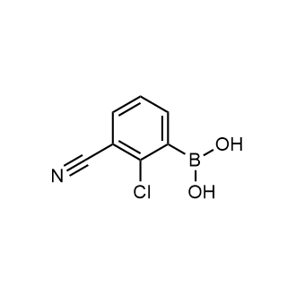 (2-氯-3-氰基苯基)硼酸结构式