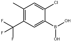 2-Chloro-5-trifluoromethyl-4-methylphenylboronic acid Structure
