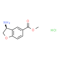 (S)-3-氨基-2,3-二氢苯并呋喃-5-羧酸甲酯盐酸盐结构式