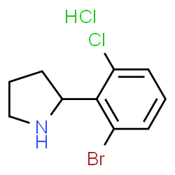 2-(2-溴-6-氯苯基)吡咯烷盐酸盐结构式