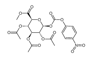 β-D-Glucopyranuronic Acid Methyl Ester 2,3,4-Triacetate 1-(4-Nitrophenyl Carbonate) Structure