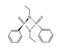 trans-1,3-Diaethyl-2,4-diphenyl-2,4-dithiocyclodiphosphazan结构式