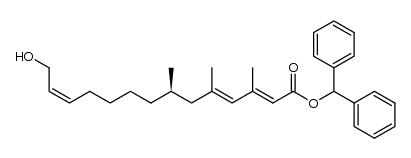 Diphenylmethyl (2E,4E,7R,12Z)-14-hydroxy-3,5,7-trimethyltetradeca-2,4,12-trienoate Structure