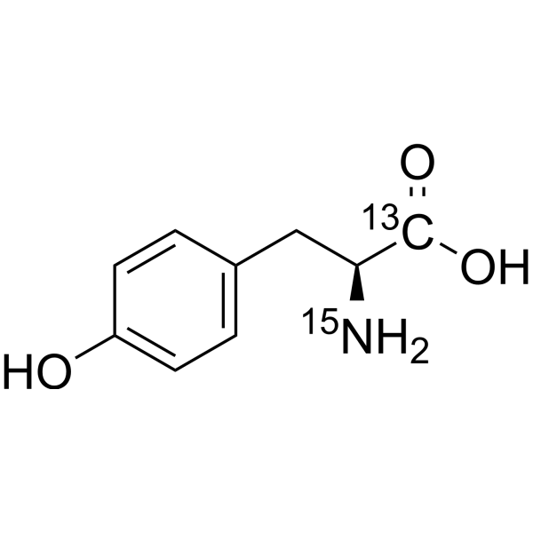 L-酪氨酸-13C,15N结构式