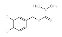 1-[(3,4-dichlorophenyl)methylsulfanyl]-N,N-dimethyl-methanethioamide Structure