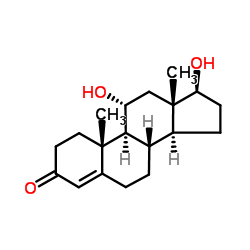 11,17-Dihydroxyandrost-4-en-3-one结构式