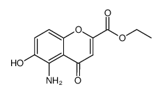 5-Amino-6-hydroxy-4-oxo-4H-1-benzopyran-2-carboxylic acid ethyl ester Structure