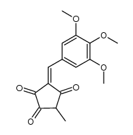 5-Methyl-3-(3',4',5'-trimethoxybenzylidene)-cyclopentane-1,2,4-trione Structure