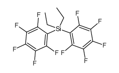 Diethylbis(pentafluorophenyl)silane structure