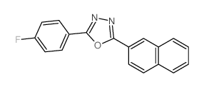 2-(4-Fluorophenyl)-5-(2-naphthyl)-1,3,4-oxadiazole结构式