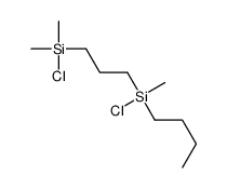 butyl-chloro-[3-[chloro(dimethyl)silyl]propyl]-methylsilane Structure