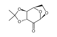 1,6-Anhydro-3,4-O-isopropyliden-β-D-lyxo-hexopyranose-2-ulose结构式