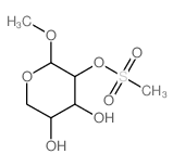 6-methoxy-5-methylsulfonyloxy-oxane-3,4-diol结构式