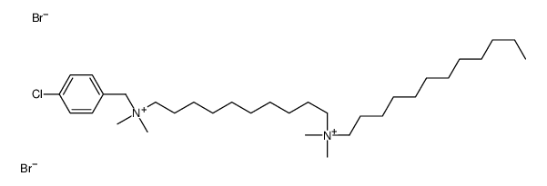 (4-chlorophenyl)methyl-[10-[dodecyl(dimethyl)azaniumyl]decyl]-dimethylazanium,dibromide结构式