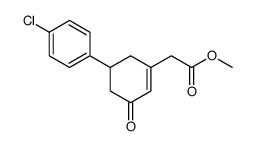 methyl 2-[5-(4-chlorophenyl)-3-oxocyclohexen-1-yl]acetate结构式