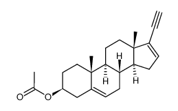 Pregna-5,16-diene-20-yne-3β-ol 3-Acetate结构式