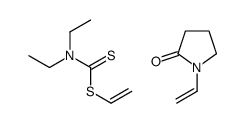 ethenyl N,N-diethylcarbamodithioate,1-ethenylpyrrolidin-2-one Structure
