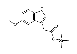 5-Methoxy-2-methyl-1H-indole-3-acetic acid trimethylsilyl ester结构式