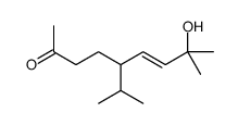 8-hydroxy-8-methyl-5-propan-2-ylnon-6-en-2-one结构式