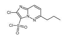 2-chloro-6-n-propylimidazo[1,2-b]pyridazin-3-ylsulfonyl chloride Structure