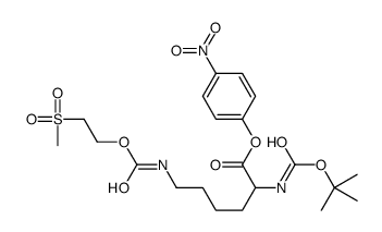 p-nitrophenyl N2-(tert-butoxycarbonyl)-N6-[[2-(methylsulphonyl)ethoxy]carbonyl]-L-lysinate结构式