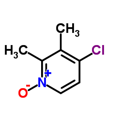 2,3-二甲基-4-氯吡啶-N-氧化物结构式