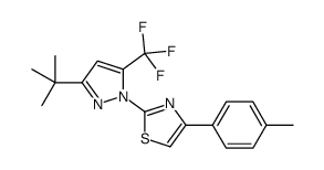 2-[3-tert-butyl-5-(trifluoromethyl)pyrazol-1-yl]-4-(4-methylphenyl)-1,3-thiazole结构式