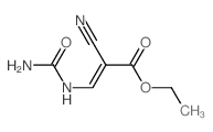 ethyl 3-(carbamoylamino)-2-cyano-prop-2-enoate结构式