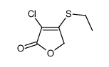 4-chloro-3-ethylsulfanyl-2H-furan-5-one结构式