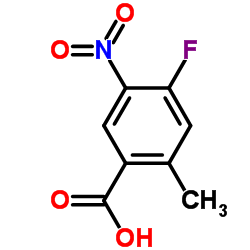 4-氟-2-甲基-5-硝基苯甲酸结构式