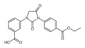 3-[3-(4-(formyl-ethyl ester)-phenyl)-2,4-dioxo-imidazolidin-1-yl]-benzoic acid Structure