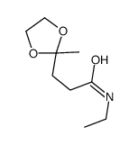 N-乙基-(3-(2-甲基-[1,3]二氧戊环-2-基)丙酰胺结构式