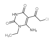 6-AMINO-5-(CHLOROACETYL)-1-ETHYLPYRIMIDINE-2,4(1H,3H)-DIONE Structure