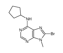 8-bromo-N-cyclopentyl-9-methyl-9H-purin-6-amine结构式