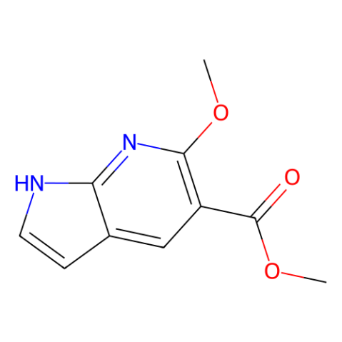 6-甲氧基-1H-吡咯并[2,3-B]吡啶-5-羧酸甲酯结构式