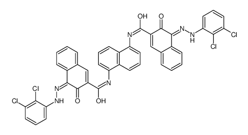 N,N-1,5-亚萘基二[4-(2,3-二氯苯基)偶氮]-3-羟基-2-萘甲酰胺结构式