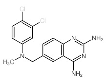 2,4-Quinazolinediamine,6-[[(3,4-dichlorophenyl)methylamino]methyl]-结构式