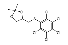 2,2-Dimethyl-4-{[(pentachlorophenyl)sulfanyl]methyl}-1,3-dioxolan e结构式