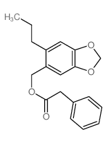 Benzeneacetic acid, (6-propyl-1,3-benzodioxol-5-yl)methylester structure