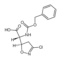 erythro-DL-N-benzyloxycarbonyl-α-amino-3-chloro-4,5-dihydro-5-isoxazoleacetic acid结构式