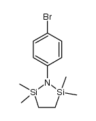 1-(p-溴苯基)-2,2,5,5-四甲基-1-氮杂-2,5-二硅杂环戊烷结构式