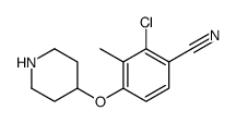 2-氯-3-甲基-4-(哌啶-4-基氧基)苯甲腈结构式