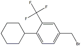 1-环已基-2-三氟甲基-4-溴甲基苯结构式