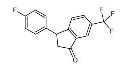 3-(4-fluorophenyl)-6-(trifluoromethyl)indan-1-one结构式