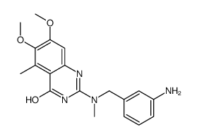 2-[(3-aminophenyl)methyl-methylamino]-6,7-dimethoxy-5-methyl-1H-quinazolin-4-one结构式
