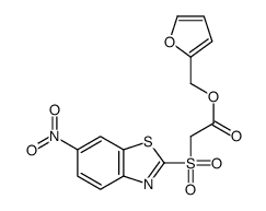furan-2-ylmethyl 2-[(6-nitro-1,3-benzothiazol-2-yl)sulfonyl]acetate结构式