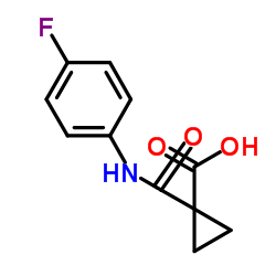 1-(4-氟苯基氨基甲酰基)环丙烷羧酸结构式
